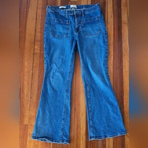 Universal Thread High Rise Flare Jeans Size 12 Front Pockets
